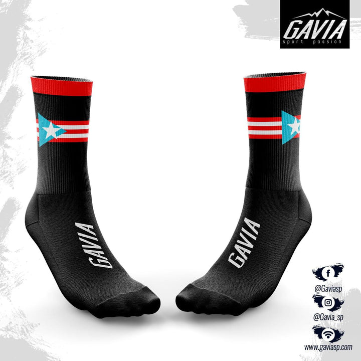 Gavia Bandera Puerto Rico Socks - Black