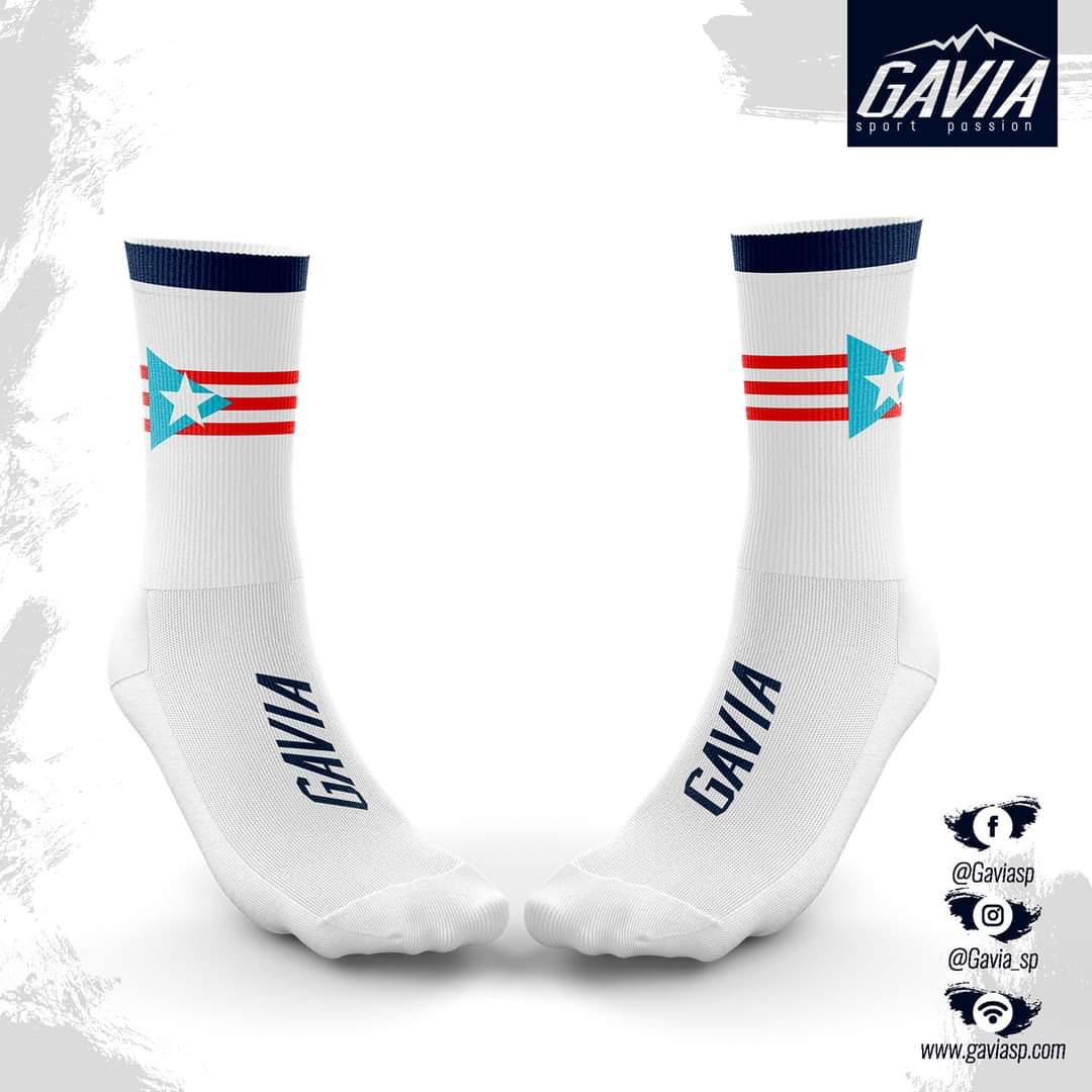 Gavia Bandera Puerto Rico Socks - White
