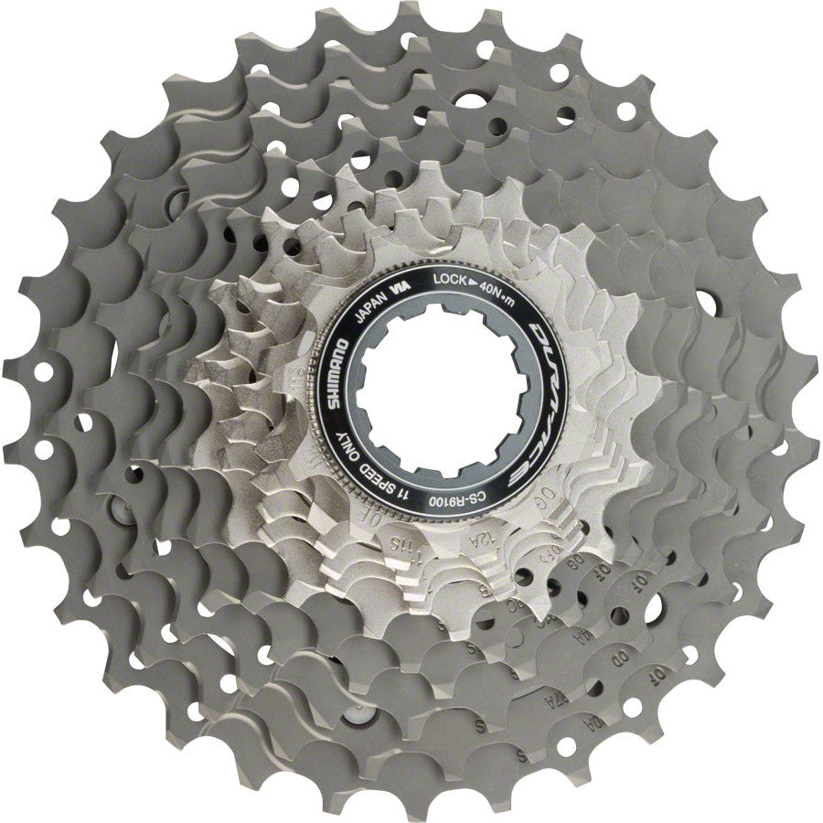 Shimano Dura Ace CS-R9100 Cassette - 11 Speed, 11-30t, Silver/Gray - 11 Speed